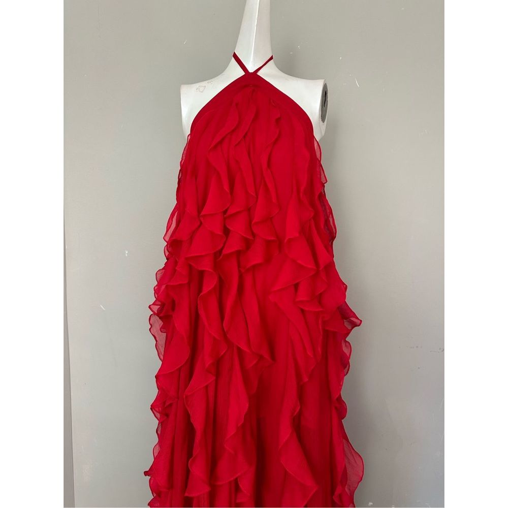 PATBO RUFFLE HALTERNECK MAXI DRESS (RUNWAY) - Picture 13 of 14